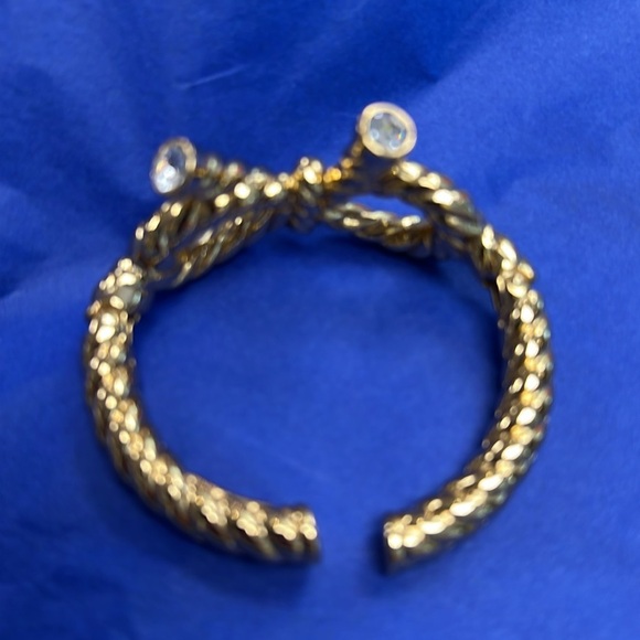 BRIGHTON My Flat in London’ gold twist bow bracelet with crystal ends - Picture 4 of 6